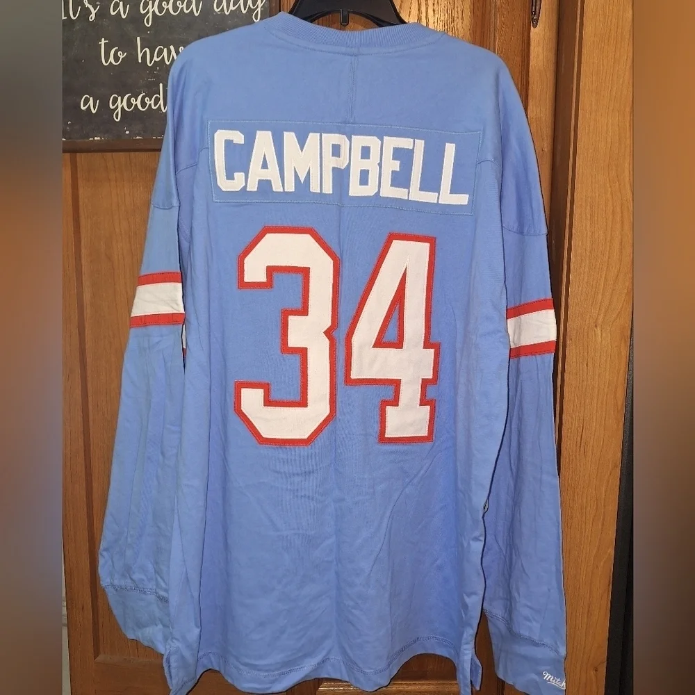Mitchell & Ness #34 Earl Campbell Throwback Jersey In A Size XXL. NWT